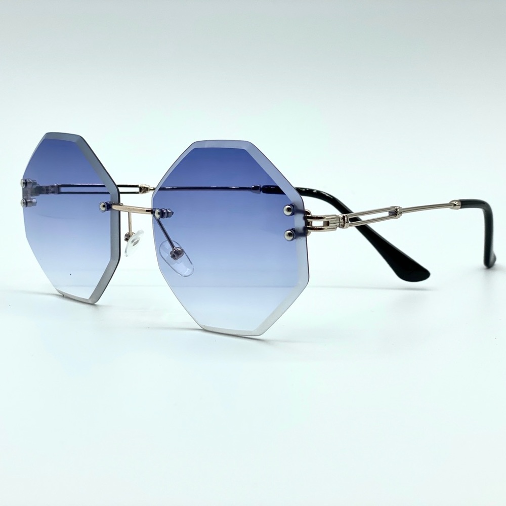 Blue Ombré Octagonal Sunglasses